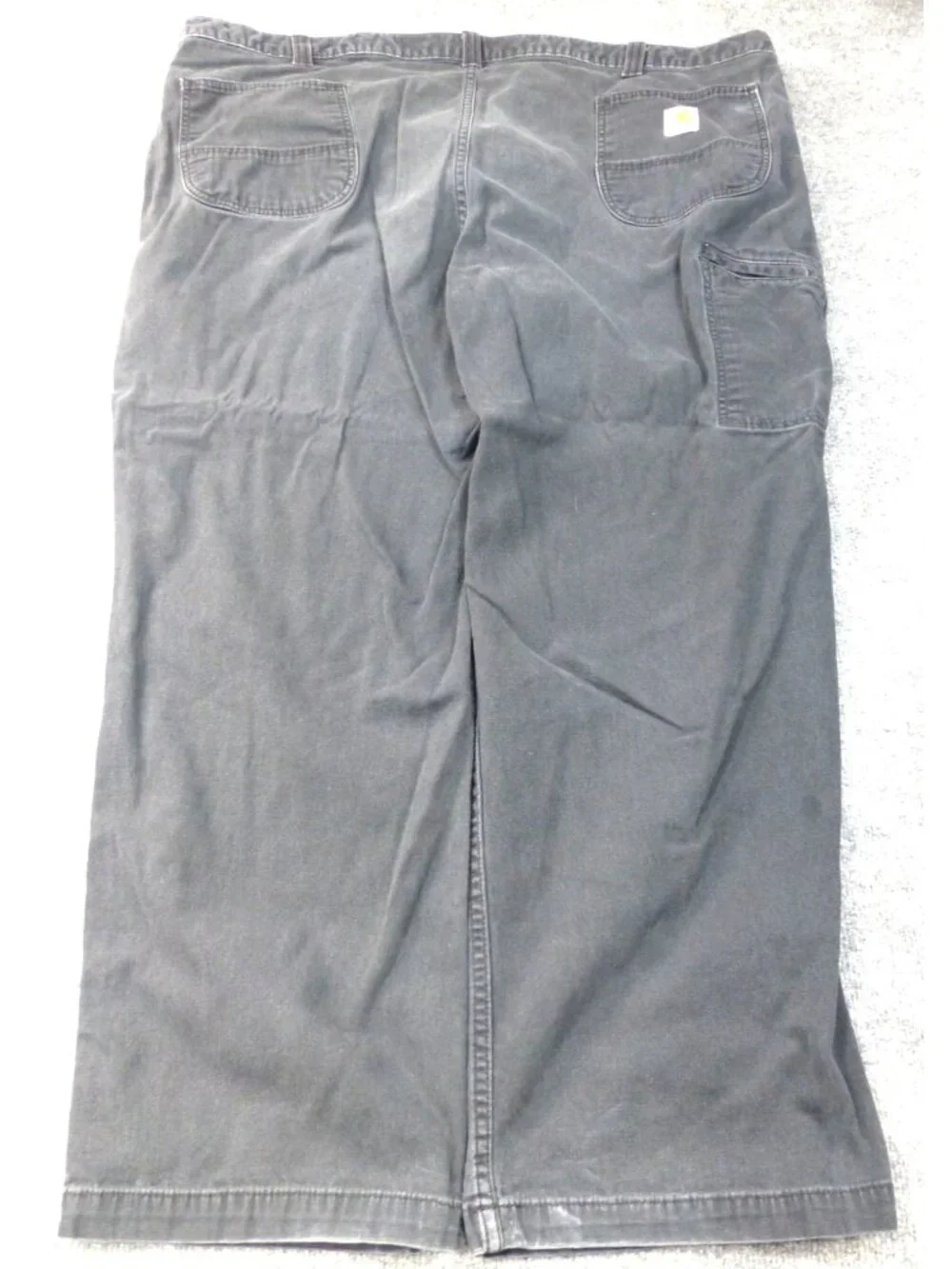 Carhartt Rugged Flex Relaxed Fit Rigby Dungaree Work Pants Mens 48x30 Gray Workw - Picture 2 of 15